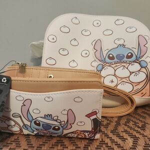 Stitch Steam Bun Dumpling Purse and Wallet Set By DISNEY LOUNGEFLY BNWT